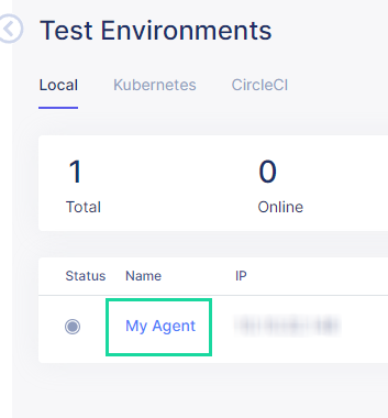 Manage the agent status in TestOps